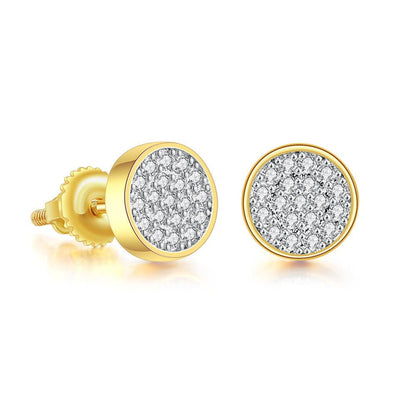 Iced Round Gala Stud Earrings - LOX VAULT