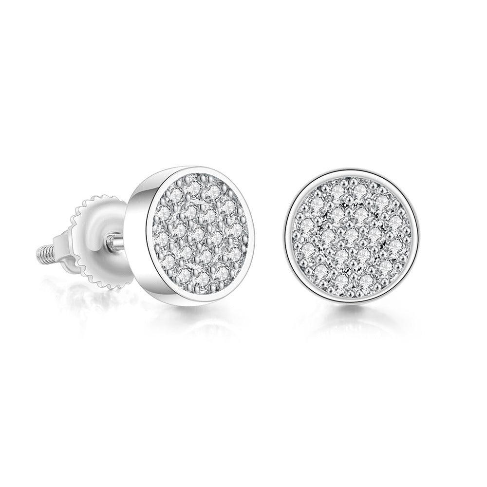 Iced Round Gala Stud Earrings - LOX VAULT