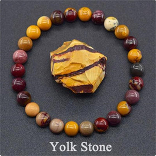 Natural Stone Elastic String Beaded Bracelet - LOX VAULT