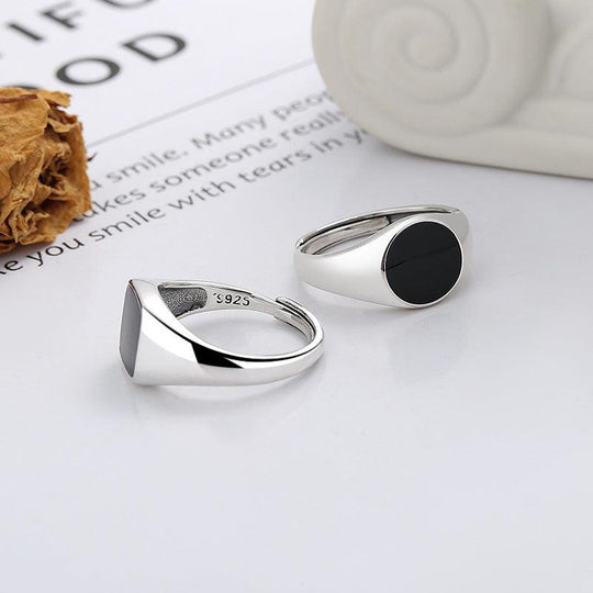Sterling Silver Epoxy Square Ring - LOX VAULT