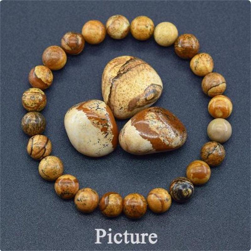 Natural Stone Elastic String Beaded Bracelet - LOX VAULT