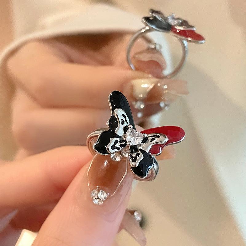 Dripping Oil Butterfly Adjustable Ring - LOX VAULT