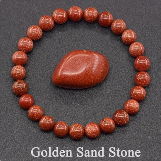 Natural Stone Elastic String Beaded Bracelet - LOX VAULT