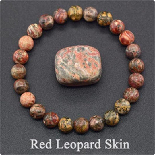 Natural Stone Elastic String Beaded Bracelet - LOX VAULT