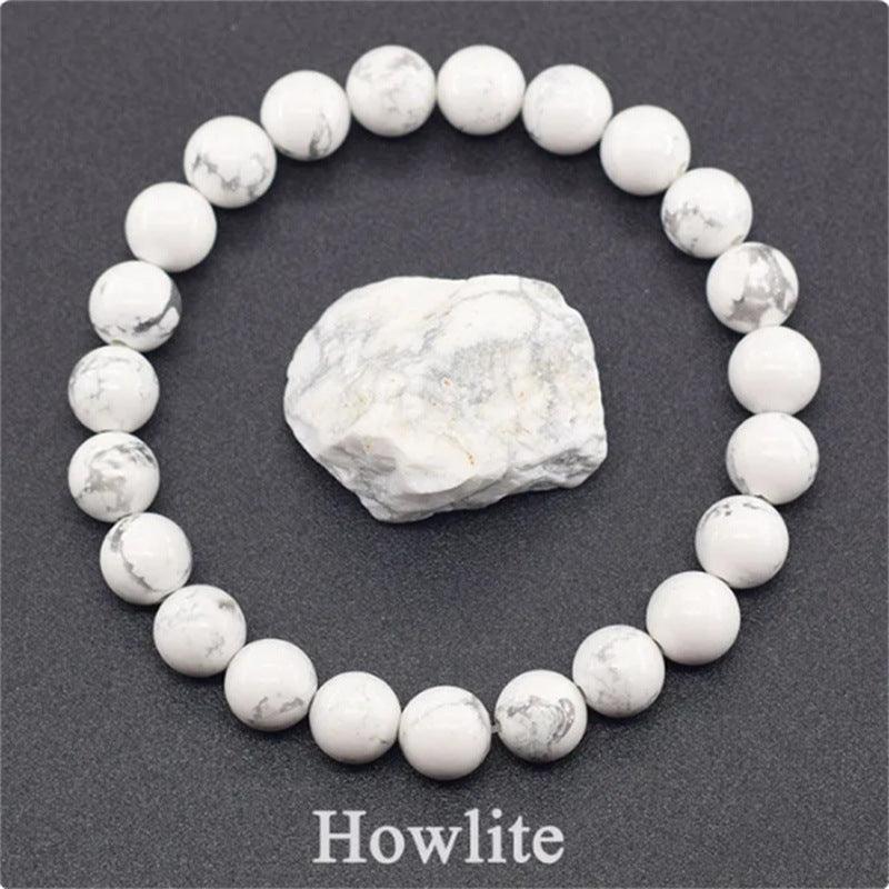 Natural Stone Elastic String Beaded Bracelet - LOX VAULT