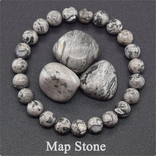 Natural Stone Elastic String Beaded Bracelet - LOX VAULT