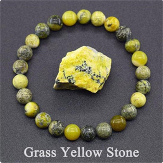 Natural Stone Elastic String Beaded Bracelet - LOX VAULT