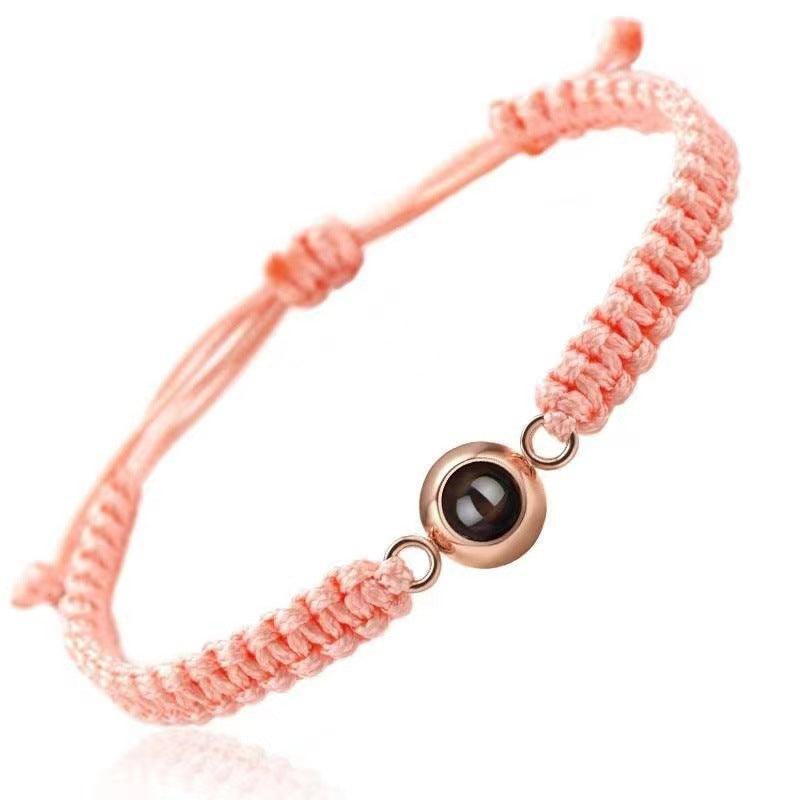 Personalised Round Braided Projection Bracelet - LOX VAULT