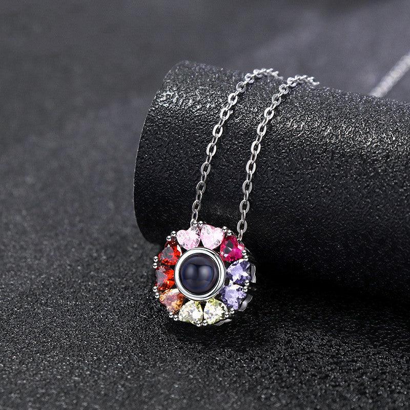 Personalised Colorful Crystal Projection Necklace - LOX VAULT