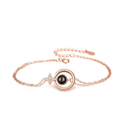 Personalised Round Embedded Star Bracelet - LOX VAULT