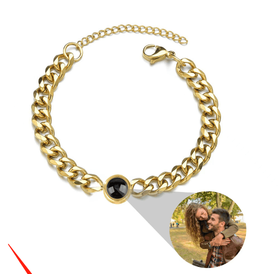 Personalised Titanium Photo Projection Bracelet - LOX VAULT