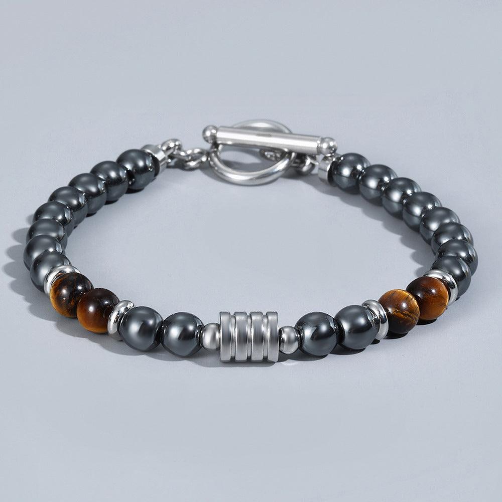 Tiger-Eye OT Buckle Men Bracelet - LOX VAULT