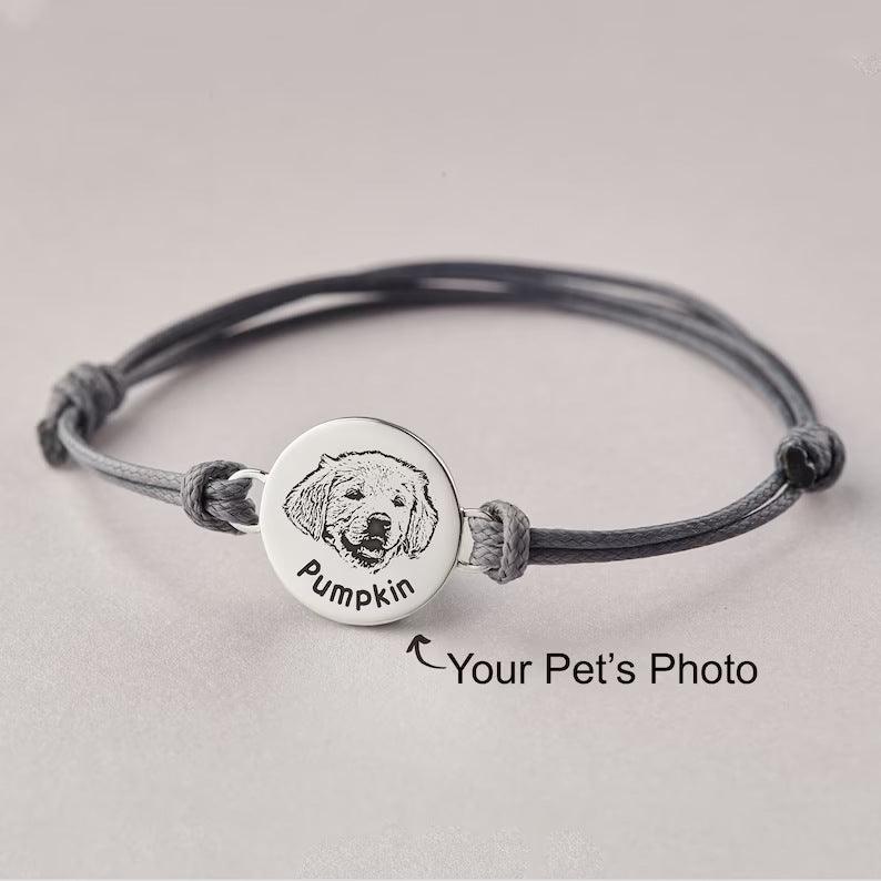 Personalised Pet Memorial Adjustable Braided Bracelet - LOX VAULT