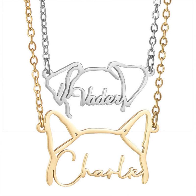 Personalised Cat Ears Name Necklace - LOX VAULT