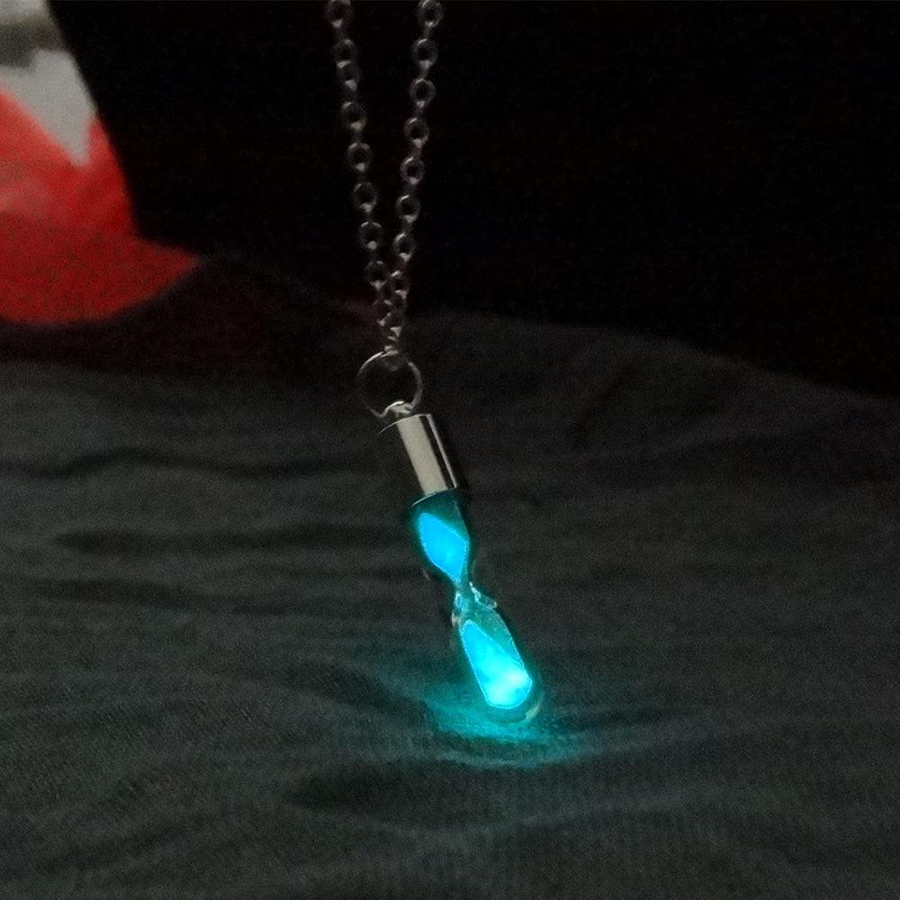 Personalised Hourglass Luminous Pendant Necklace - LOX VAULT