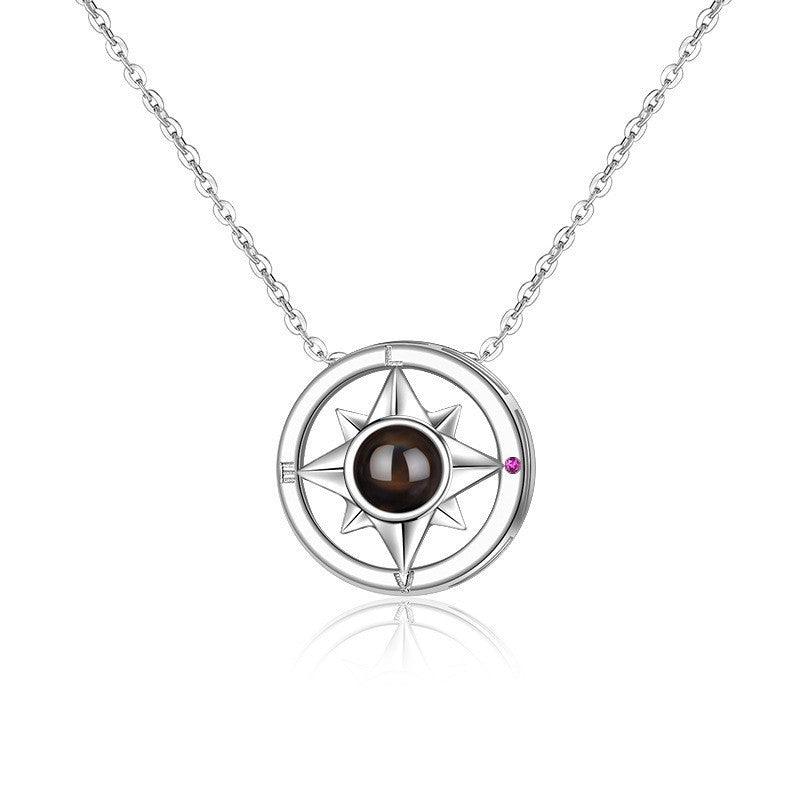 Personalised Compass Projection Necklace - LOX VAULT