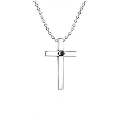 Personalised Cross Couple Projection Necklace - LOX VAULT