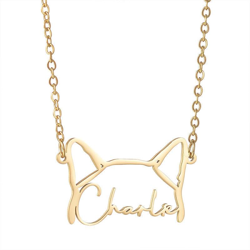 Personalised Cat Ears Name Necklace - LOX VAULT