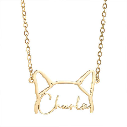 Personalised Cat Ears Name Necklace - LOX VAULT