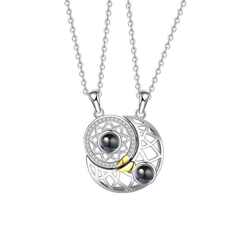 Personalised Couple Sun & Moon Projection Necklace - LOX VAULT