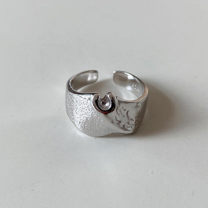 Silver Mottled Adjustable Ring - LOX VAULT