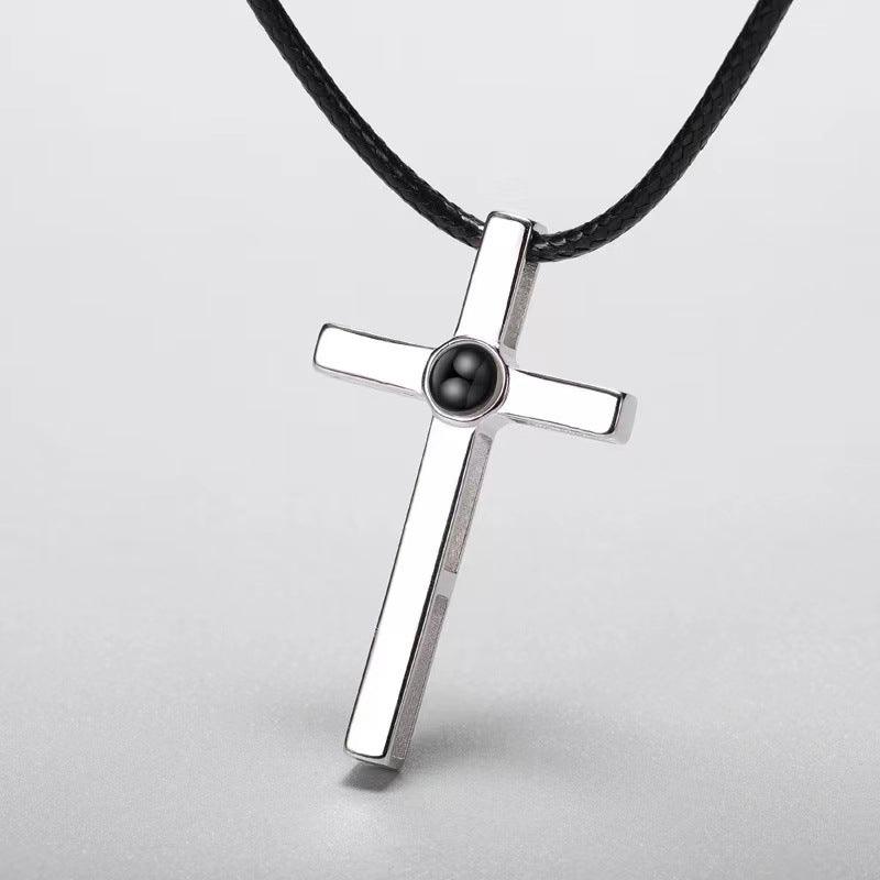 Personalised Cross Couple Projection Necklace - LOX VAULT