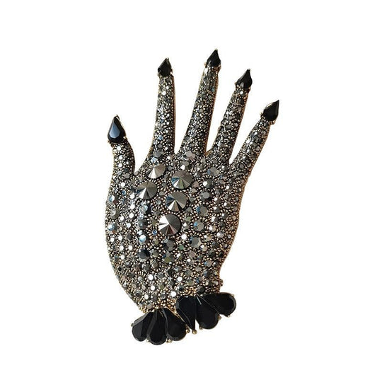 Rhinestone Palm Brooch - LOX VAULT