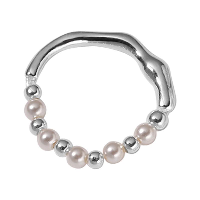 Irregular Liquid Pearl Ring - LOX VAULT