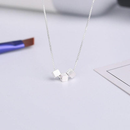 Sugar Cube Silver Necklace - LOX VAULT